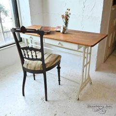 IFU-354 レトロアンティーク コンソールテーブル アイアンテーブル サイドテーブル 作業台 パソコン台 レトロ