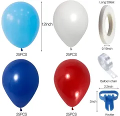 【特価】風船 誕生日 100個バルーン DIYアーチ/ガーランドキット ストリップテープ ドット接着適用場所：誕生日 結婚式 販促イベント 忘年会 風船 誕生日 飾り付け