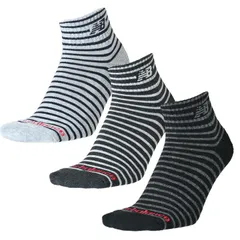 ニューバランス 靴下 3足組 メンズ レディース newbalance ミッドレングス3Pソックス 23-29cm  ボーダー柄 カラーソックス 3色組 くつ下  スポーティ ソックス 男女兼用 ブラック ライトグレー ダークグレー /LAS55637-AS5