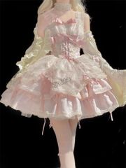 LT-40 豪華姫系 lolita 可愛 レトロ風 オリジナル 洋服 ロリータ ワンピース 美しい刺繍