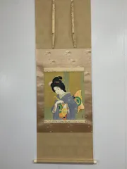 竹内栖鳳【六人部輝峰／箱】紙本　掛軸 竹内栖鳳【六人部輝峰／箱】紙本 掛軸 - メルカリ