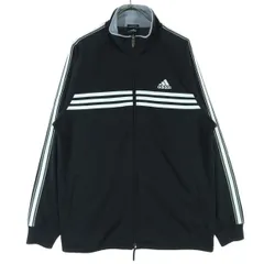 adidas アディダス ワンポイントロゴ 長袖 トラックジャケット L ブラック メンズ 古着