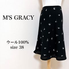 M'S GRACY チューリップ 花柄 フレアスカート 42 XL 大きいサイズ