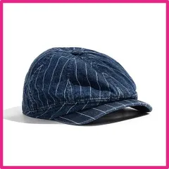 Color:G-BL63-デニムブルー [Croogo] ヘリンボーンニュースボーイキャップ コットン ハンティング メンズ メンズキャップ ハンチング帽子 大きサイズ キャスケット ベレー帽 鳥打帽 レディース 帽子 おしゃれ アウトドア ウィンドチェック