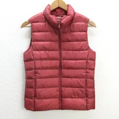 U■ユニクロ/UNIQLO ナイロン/ウルトラライトダウンベスト【M】赤系/LADIES/8【中古】
