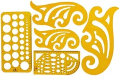 ZERONOWA 測定 テンプレート 定規 建築 図面 製図 作成( 5点セット)