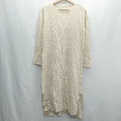 ◇ &.nostalgia ニット 長袖 ロング丈 ワンピース サイズM ベージュ レディース E  【1407020067003】