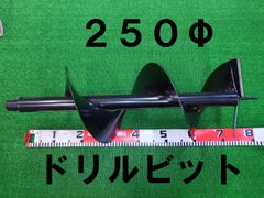 エンジン式 オーガ 穴掘り機用 専用ドリルビット250φ！杭打ち 棒打ち・植樹・地面の穴開けに！オーガー アースドリル 250mm 刃