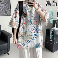 送料無料　Tシャツ メンズ パーカー tシャツ デザインTシャツ スーツ メンズシャツ カジュアルシャツ カットソー トップス 夏 5分袖 ポケット クルーネック 