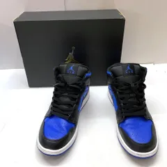 03w17703【箱付き】Nike Air Jordan 1 Mid Black/White/Royal Blue ナイキ エアジョーダン1 ミッド ブラック/ホワイト/ロイヤルブルー  27.5cm メンズ  スニーカー  DQ8426-042