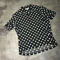 SAINT LAURENT PARIS サンローランパリ 16SS オープンカラーシャツ 半袖 ドット柄 SIZE.M 415167 エディ期　エディスリマン【表参道t】