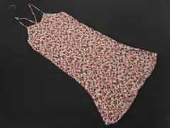 VIS ビス 花柄 キャミソール ワンピース sizeF/白ｘえんじ ■◆ レディース