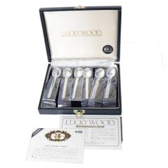 LUCKYWOOD 銀仕上げ カトラリーセット スプーン、フォーク各5本