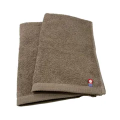 【新着商品】日本製 シンプル 普段使い 無地 薄手 ブランド 国産 2枚セット ブラウン フェイスタオル Nカラー タオル 今治(Imabari)