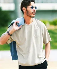 新品 未使用 メンズ Tシャツ サマーパイル トップス JIGGYS SHOP ジギーズショップ  212331 グレージュのサムネイル