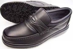 After Golf（アフターゴルフ）本革 モカスリップオン ビジネスシューズ 黒 ワイズ4E（EEEE）27.5cm、28cm（28.0cm）【大きいサイズ（ビッグサイズ）革靴・紳士靴】