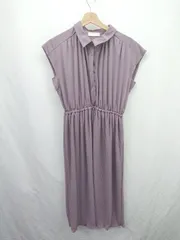 ◇ ⊂ any SiS エニィスィス 大人系 ノースリーブ 膝下丈 ワンピース サイズ2 パープル系 レディース E  【1507250000051】