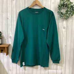 新品・未使用 ディセンダント DESANDANT 丸首長袖 ホエールワンポイント ポケットTシャツ グリーン 212ATDS CSM18 MS0012