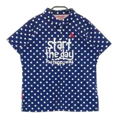 サイズ：LL LE COQ GOLF ルコックゴルフ  半袖ポロシャツ ドット柄 ネイビー系 [240001249036] ゴルフウェア レディース ストスト