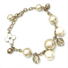 アンテプリマ ANTEPRIMA フェイクパール ブレスレット メタルg ゴールド フラワー レディース【中古】