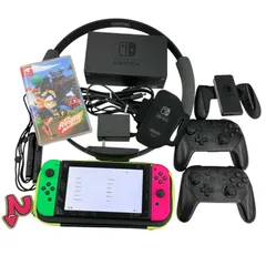 186000 現状品 セット♪ Nintendo Switch リングコン ジョイコン コントローラー HAC-001 HAC-022   ネオンレッド グリーン 10点まとめ売り