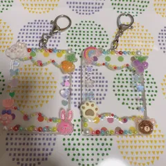 トレカケース　2個セット　カラフルくまさん＆うさぎさん