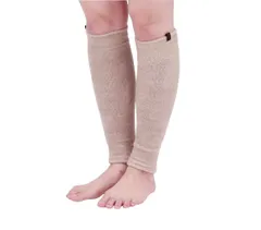 【数量限定】[ミーテ] mite レッグウォーマー メンズ レディース 日本製 ふくらはぎ用 伸びる ズレない 防寒 冷え対策 サポーター ライトロング ベージュ