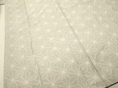 平和屋着物●本場大島紬　白大島　9マルキ　麻の葉文様　正絹　逸品　DAAR4433tw