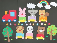 動物列車　壁面飾り