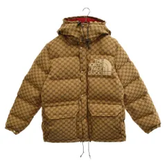 GUCCI (グッチ) 22SS×THE NORTHFACE DOWN JACKET BROWN ザノースフェイス GGキャンバス ダウンジャケット ベージュ 670766 Z8APXのサムネイル