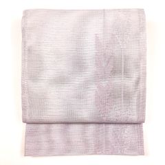 リユース帯 夏袋帯 薄紫 カジュアル 紗 矢羽根 六通 未洗い MS1406