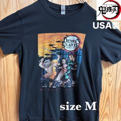 【古着】鬼滅の刃(USA製)半袖Tシャツ M 黒 アニメT アメリカ古着 ヴィンテージ GILDAN