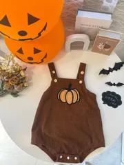 ハロウィンロンパース（かぼちゃ）