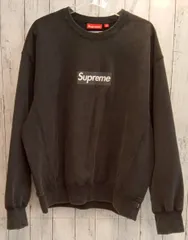 Supreme シュプリーム スウェット 25ss supreme washed box logo crewneck Lサイズ ブラック ストリート