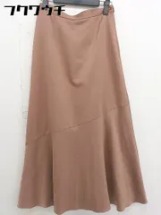 ◇ NATURAL BEAUTY BASIC サイドジップ ロング フレア スカート サイズM ブラウン レディース  【中古】 【1110250007731】