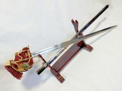 バスケットヒルトソード 最高級洋剣シリーズ③ 軟質ステンレス刀身 直剣 模擬刀 西洋剣 中世 騎士