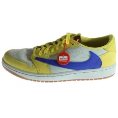 NIKE (ナイキ) ×TRAVIS SCOTT WMNS AIR JORDAN 1 RETRO LOW OG CANAR DZ4137-700 トラヴィススコット ウィメンズ エアジョーダン1 カナリー ローカットスニーカー