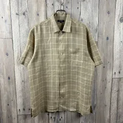BURBERRY LONDON バーバリー ロンドン 麻 100% 半袖 シャツ