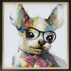 手書き油絵 キャバリア 愛犬 額付 肉筆絵画 インテリア 油彩画 - メルカリ