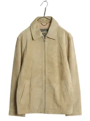 【お得なクーポン配布中!】 00s バナナリパブリック 本革 スウェード レザー スポーツ ジャケット メンズ M / オールド 革ジャン シングル ライダース スイングトップ