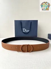 【今日特価】Dior CD Icon レッドマット塗装ベルトバックルセット-1