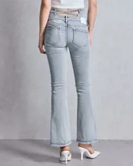 【SALE】GYDA ジェイダ NEWハイウエストBACKクロスフレアパンツ 072542401901