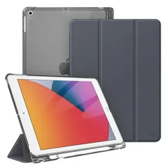 【新品未開封】 iPad 10.2 ケース Fintie iPad 第9 / 8 / 7世代 ケース 2021 2020 2019 半透明バックカバー Apple Pencil 収納可能 三つ折スタンド スリープ機能 軽量 薄型 傷つけ防止 PU iPad 1