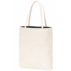 [ミウォルナ] フォーマルサブバッグ トートバッグ A4 縦型 コットン 綿 冠婚葬祭 結婚式 パーティー レディース ホワイト