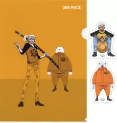 【中古】クリアファイル トラファルガー・ロー＆ベポ A4クリアファイル＆ステッカーセット 「一番くじ ワンピース 白ひげ海賊団～オヤジと息子たち～」 I賞