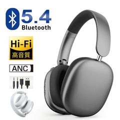 大人気 新品 ワイヤレスヘッドホン 2025年 バージョンアップグレード ANC ノイズキャンセリング イヤホン ヘッドセット Bluetooth5.4 超低遅延 自動ペアリング マイク内蔵 ENC ノイズ低減 クリア通話 HiFi高音質 有線無線両用 軽量
