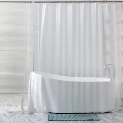 【特価】meioroシャワーカーテン 透明 PEVA 防水 防カビ リング付属