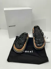 2687【美品】サカイ 厚底レザーサンダル レースアップ ヴィブラムソール sacai - 2687【美品】サカイ 厚底レザーサンダル レースアップ