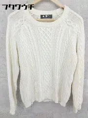 ◇ 10-9 nano universe ナノユニバース コットン ケーブル ニット 長袖 セーター サイズM アイボリー系 メンズ 【中古】 【1101220008407】