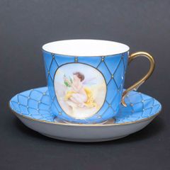 オールドノリタケ ミントグリーン地 がちょう文 アールデコ